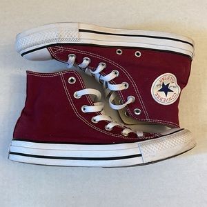 Converse All Star Dark Red High Top Women’s Size 7 Shoes